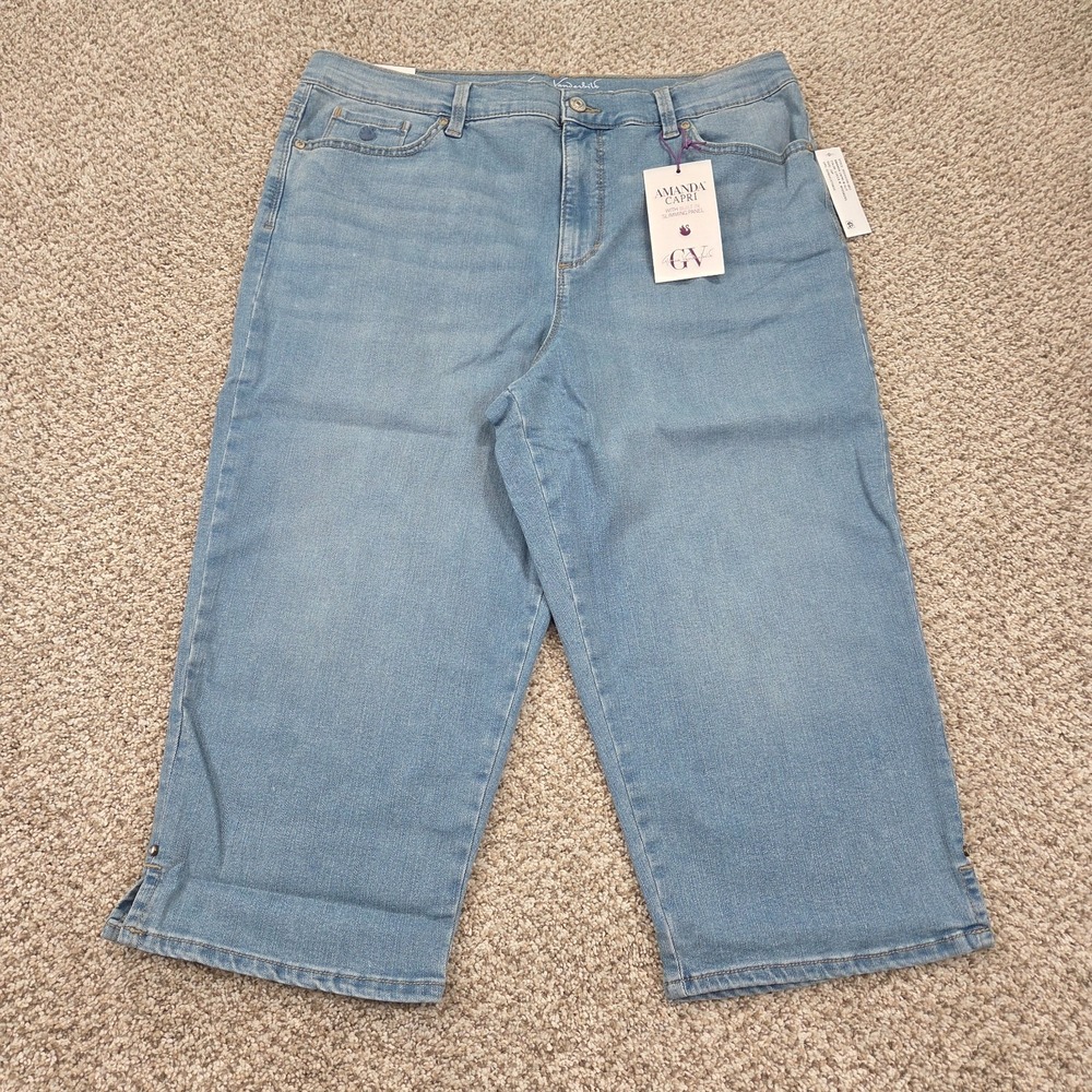 Gloria Vanderbilt Amanda Capri Jeans Women's 16 All-Around Slimming Effect NEW